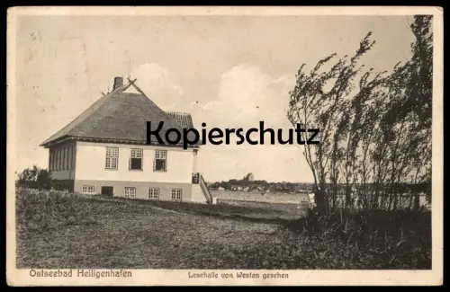 ALTE POSTKARTE OSTSEEBAD HEILIGENHAFEN LESEHALLE VON WESTEN GESEHEN postcard Ansichtskarte cpa AK