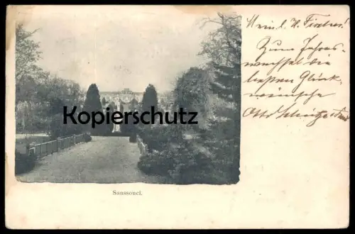 ALTE POSTKARTE SANSSOUCI 1898 Schloss Potsdam castle chateau cpa Ansichtskarte postcard AK