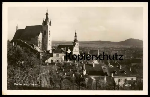 ALTE POSTKARTE KREMS AN DER DONAU PANORAMA TOTALANSICHT GESAMTANSICHT AK cpa postcard Ansichtskarte