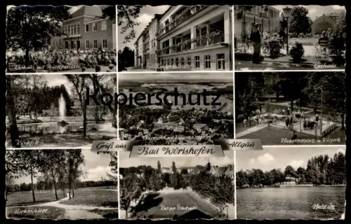 ÄLTERE POSTKARTE GRUSS AUS BAD WÖRISHOFEN ALLGÄU KURHAUS KINDERHEILSTÄTTE BIRKENALLEE Kneipp Ansichtskarte cpa postcard