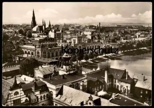ÄLTERE POSTKARTE SCHWERIN BLICK VOM DOM PANORAMA GESAMTANSICHT TOTALANSICHT postcard Ansichtskarte cpa AK