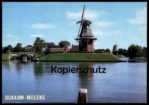 ÄLTERE POSTKARTE DOKKUM-MOLENS MOLEN Windmühle Mühle windmill mill postcard Ansichtskarte cpa AK