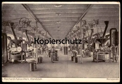 DREI ALTE POSTKARTEN S. REICHARDT-KAKAO-WERK WANDSBEK HAMBURG Cocoa cacao postcard Ansichtskarte cpa AK