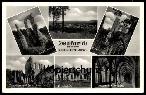 ÄLTERE POSTKARTE WALKENRIED SÜDHARZ KLOSTERRUINE HOHE CHORRUINE STILLER WINKEL KREUZGANG Harz cpa postcard Ansichtskarte