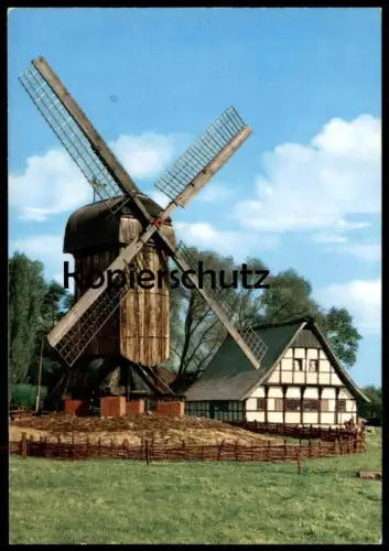ÄLTERE POSTKARTE MÜNSTER I. WESTF. BOCKWINDMÜHLE UND MÜHLENHAUS windmill molen Windmühle postcard Ansichtskarte cpa AK