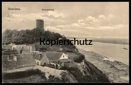ALTE POSTKARTE GRAUDENZ SCHLOSSBERG Westpreussen Grudziadz Polska Poland Ansichtskarte cpa postcard AK