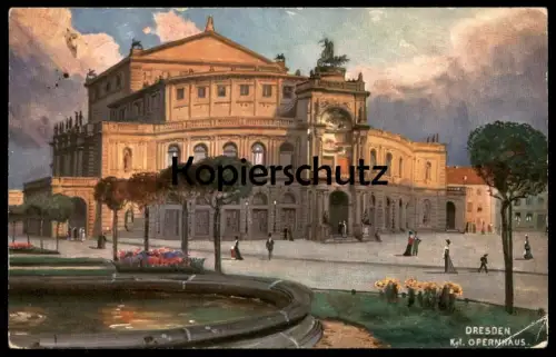 ALTE KÜNSTLER POSTKARTE DRESDEN KÖNIGLICHES OPERNHAUS THEO STROEFER'S STÄDTEANSICHTEN Oper Ansichtskarte cpa AK postcard