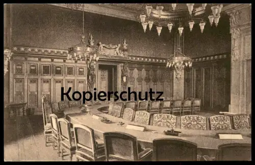 ALTE POSTKARTE BERLIN REICHSTAGSGEBÄUDE BUNDESRATSSAAL BUNDESRAT Plenum federal council postcard Ansichtskarte cpa AK