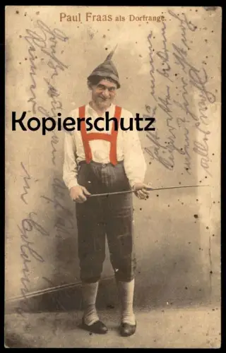 ALTE POSTKARTE PAUL FRAAS ALS DORFRANGE SCHAUSPIELER VERLAG ROBERT CLAUS DRESDEN STEMPEL CÖLN Köln Ansichtskarte cpa AK