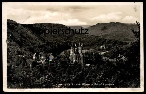 ALTE POSTKARTE ARNSTEIN A. D. LAHN KLOSTER U. SCHLOSS LANGENAU couvent abbey postcard Ansichtskarte AK cpa
