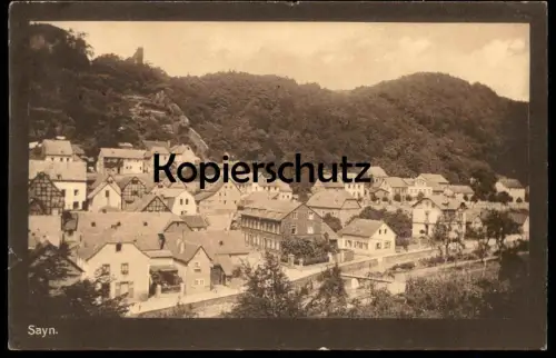 ALTE POSTKARTE SAYN GESAMTANSICHT Total Totalansicht Bendorf Koblenz Ansichtskarte cpa postcard AK