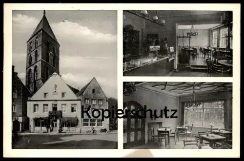 ALTE POSTKARTE RATSSCHÄNKE RHEINE IN WESTFALEN AM MARKT INHABER ERICH SCHWEICHLER GASTSTÄTTE Ansichtskarte cpa postcard