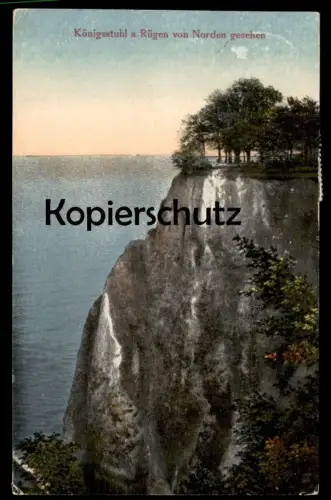 ALTE POSTKARTE KÖNIGSSTUHL AUF RÜGEN VON NORDEN GESEHEN STUBBENKAMMER Ansichtskarte cpa postcard AK