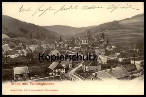 ALTE POSTKARTE GRUSS AUS MESSINGHAUSEN PANORAMA TOTALANSICHT TOTAL BRILON postcard Ansichtskarte cpa AK