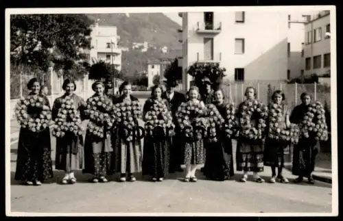 ALTE FOTO POSTKARTE CASTAGNOLA Lugano Tracht traditional costume photo AK postcard Ansichtskarte cpa