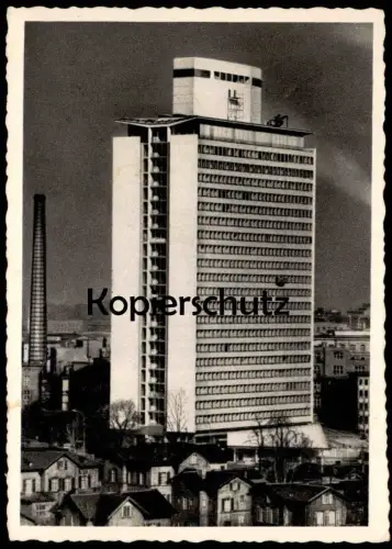 ÄLTERE POSTKARTE LUDWIGSHAFEN AM RHEIN HOCHHAUS DER BASF SCHORNSTEIN HÄUSER AK postcard Ansichtskarte cpa