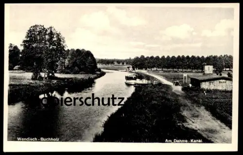 ALTE POSTKARTE WENDISCH-BUCHHOLZ AM DAHME-KANAL canal Märkisch Buchholz Schenkenländchen cpa AK Ansichtskarte postcard