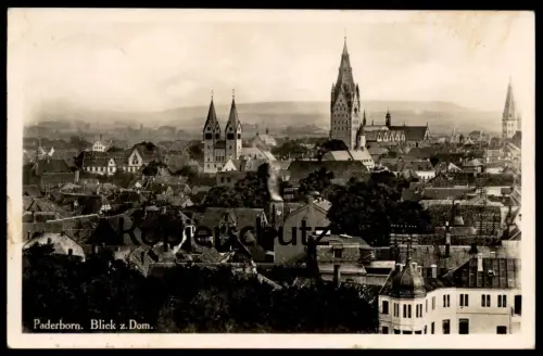 ALTE POSTKARTE PADERBORN BLICK ZUM DOM Feldpost 13.11.1939 November cpa Ansichtskarte postcard AK