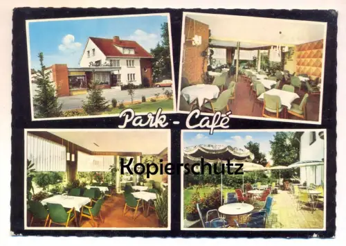 ÄLTERE POSTKARTE BAD WALDLIESBORN PARK-CAFÉ RAINER SCHRIMPF LIPPSTADT postcard Ansichtskarte cpa AK