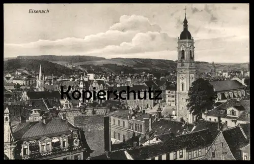 ALTE POSTKARTE EISENACH THÜRINGEN PANORAMA 1909 Totalansicht Gesamtansicht Total Ansichtskarte postcard AK cpa