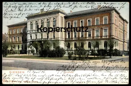 ALTE POSTKARTE GIESSEN UNIVERSITÄT AN LEHRERIN ELISABETHA GEORG DEUTSCHE SCHULE AUSTRALIA PLAIN AUSTRALIEN Donauschwaben