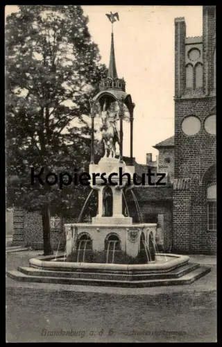 ALTE POSTKARTE BRANDENBURG AN DER HAVEL KURFÜRSTENBRUNNEN Brunnen fontaine fountain Ansichtskarte cpa postcard AK