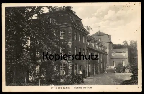 ALTE POSTKARTE GRUSS AUS ELMPT SCHLOSS DILLBORN BRÜGGEN Dilborn castle postcard AK Ansichtskarte cpa