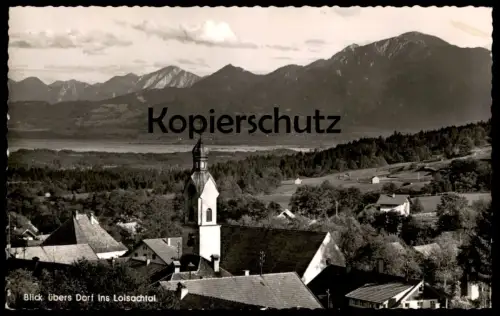 ÄLTERE POSTKARTE BAD KOHLGRUB OBERBAYERN BLICK ÜBERS DORF INS LOISACHTAL postcard Ansichtskarte cpa AK