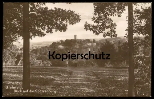 ALTE POSTKARTE BIELEFELD BLICK AUF DIE SPARRENBURG PANORAMA Burg castle Schloss chateau Ansichtskarte cpa postcard AK