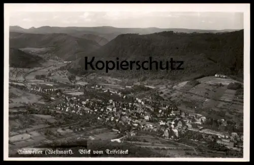 ALTE POSTKARTE ANNWEILER WESTMARK BLICK VOM TRIFELSECK PANORAMA TRIFELS postcard Ansichtskarte cpa AK