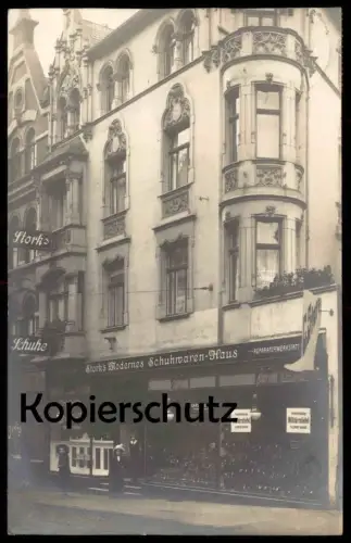 ALTE FOTO POSTKARTE HAGEN STORK'S MODERNES SCHUHHAUS VORSCHRIFTSMÄSSIGE MILITÄRSTIEFEL Schuhe shoes cpa postcard AK