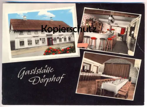 ÄLTERE POSTKARTE GASTSTÄTTE DÖRPHOF LOTHAR REMIEN KREIS ECKERNFÖRDE THEKE SAAL Ansichtskarte AK cpa postcard