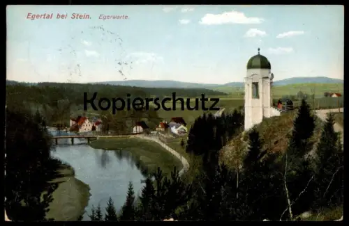 ALTE POSTKARTE EGERTAL BEI STEIN EGERWARTE WARTE Cheb Tschechien Ceska Republika Czech Republic Böhmen postcard