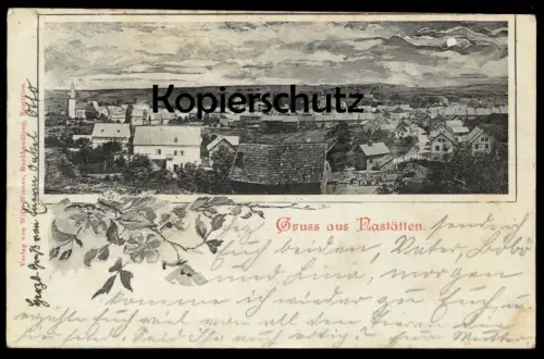 ALTE POSTKARTE GRUSS AUS NASTÄTTEN PANORAMA 1897 Gesamtansicht Totalansicht Ansichtskarte cpa postcard AK