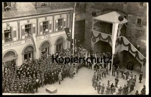 ALTE POSTKARTE SPEYER NAGELUNG DES KRIEGSWAHRZEICHENS AN DEN ALTPÖRTEL 1916 Conditorei Ihm Café Ansichtskarte postcard