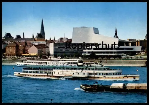 ÄLTERE POSTKARTE BONN STADTTHEATER DAMPFER VATERLAND FRACHTSCHIFF cargo ship Ansichtskarte AK postcard cpa