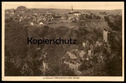 ALTE POSTKARTE MANDERSCHEID EIFEL LUFTKURORT PANORAMA Totalansicht Total Gesamtansicht Ansichtskarte cpa postcard AK