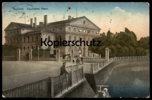 ALTE POSTKARTE BUDWEIS DEUTSCHES HAUS BUDEJOVICE Tschechien Böhmen Ansichtskarte cpa postcard AK