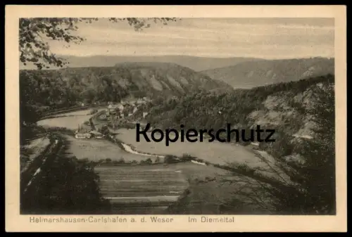 ALTE POSTKARTE HELMARSHAUSEN-CARLSHAFEN AN DER WESER IM DIEMELTAL BAD KARLSHAFEN Ansichtskarte postcard cpa AK