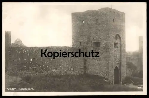 ALTE POSTKARTE VISBY NORDERPORT Nordtor Tor north gate Sverige Schweden Sweden Ansichtskarte postcard cpa AK