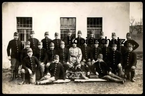 ALTE POSTKARTE TREBNITZ 1915 HAUBITZEN DIVISION BATAILLON Trebenice Leitmeritz Böhmen ceska republika czech republic AK