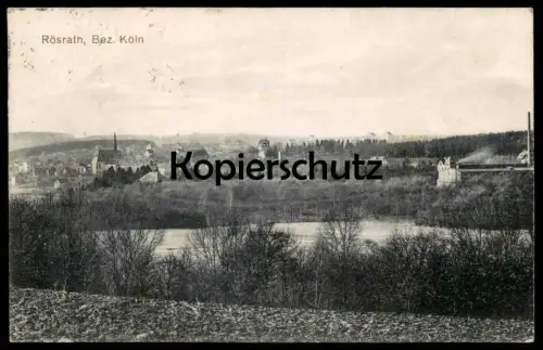 ALTE POSTKARTE RÖSRATH BEZIRK KÖLN PANORAMA Totalansicht Total Gesamtansicht Ansichtskarte cpa postcard AK