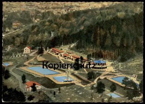 ÄLTERE POSTKARTE BAD KISSINGEN TERRASSEN-SCHWIMMBAD FREIBAD BAD swimming pool piscine Ansichtskarte postcard cpa AK