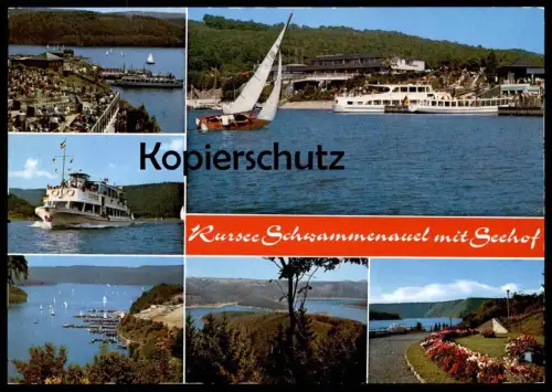 ÄLTERE POSTKARTE RURSEE SCHWAMMENAUEL MIT SEEHOF HEIMBACH NATURPARK NORDEIFEL Ansichtskarte AK postcard cpa