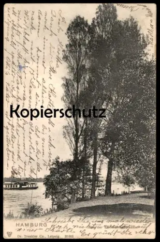 ALTE POSTKARTE HAMBURG BEI DER LOHMÜHLENSTRASSE SCHIFF ALSTER Ansichtskarte cpa postcard AK