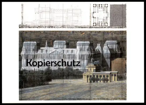 ÄLTERE POSTKARTE BERLIN VERHÜLLTER REICHSTAG WRAPPED PROJECT FOR BERLIN CHRISTO Ansichtskarte AK cpa postcard