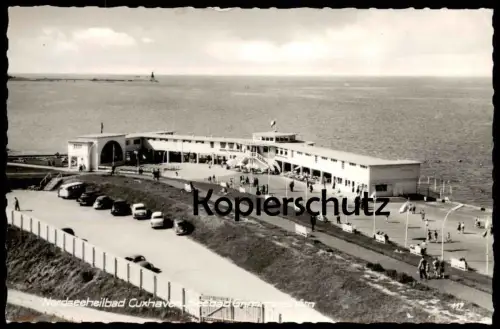 ÄLTERE POSTKARTE NORDSEEBAD CUXHAVEN GRIMMERSHÖRN VW KÄFER Volkswagen Autos cars Ansichtskarte postcard AK