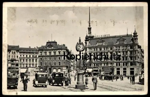 ALTE POSTKARTE BRÜNN FREIHEITSPLATZ BÖHMEN CENTRAL KINO UHR CLOCK Brno ceska republika Tschechien czech republic AK cpa