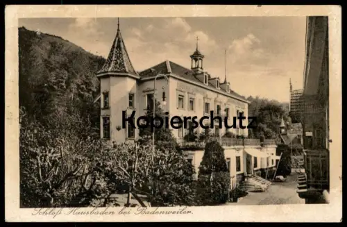 ALTE POSTKARTE SCHLOSS HAUSBADEN BADENWEILER Schloss castle chateau Ansichtskarte postcard cpa AK