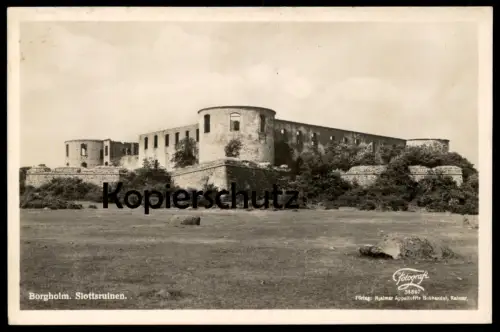 ALTE POSTKARTE BORGHOLM SLOTTSRUINEN SLOTTET Slot Schloss castle chateau Kalmar Schweden Sweden Ansichtskarte postcard